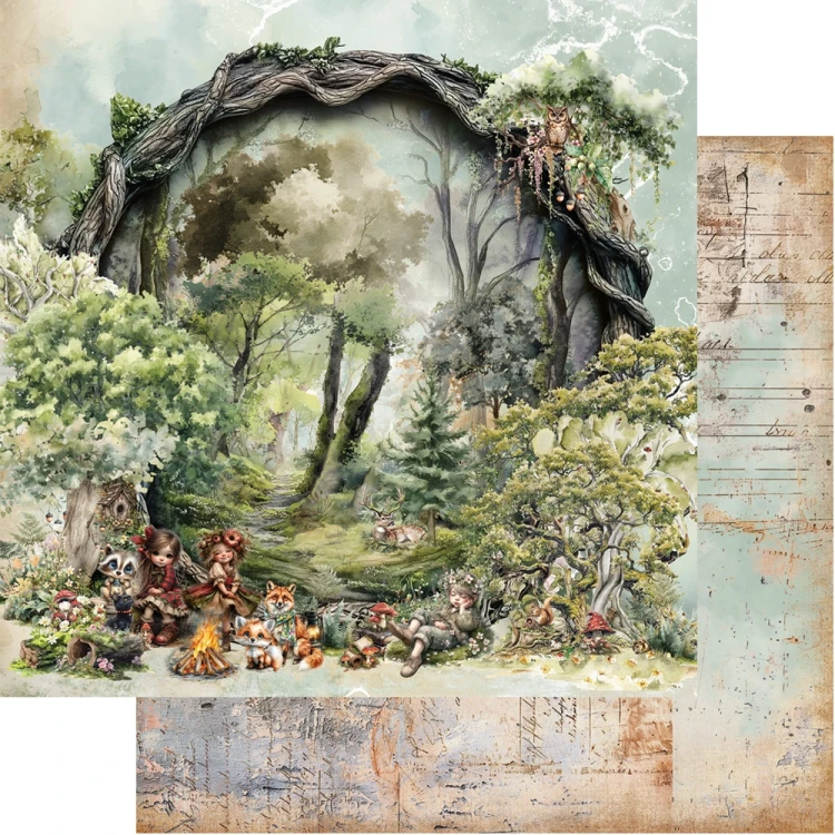 Zestaw papierów do scrapbookingu 30x30 Friends of the Forest - AA-FOTF-07 Alchemy of Art