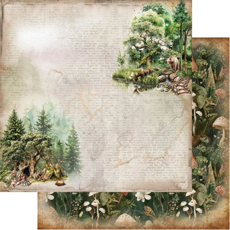 Zestaw papierów do scrapbookingu 20x20 Friends of the Forest - AA-FOTF-08 Alchemy of Art