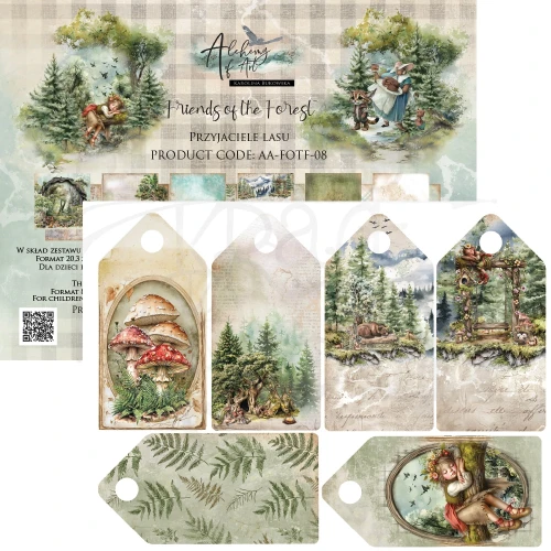 Zestaw papierów do scrapbookingu 20x20 Friends of the Forest - AA-FOTF-08 Alchemy of Art