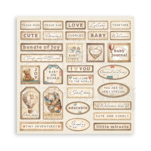 Zestaw papierów do scrapbookingu 20x20 Mini Pad Baby 6 arkuszy SBBMS001 Stamperia