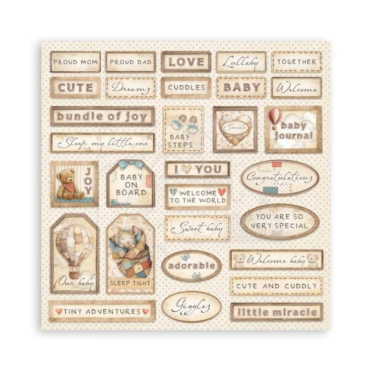 Zestaw papierów do scrapbookingu 20x20 Mini Pad Baby 6 arkuszy SBBMS001 Stamperia