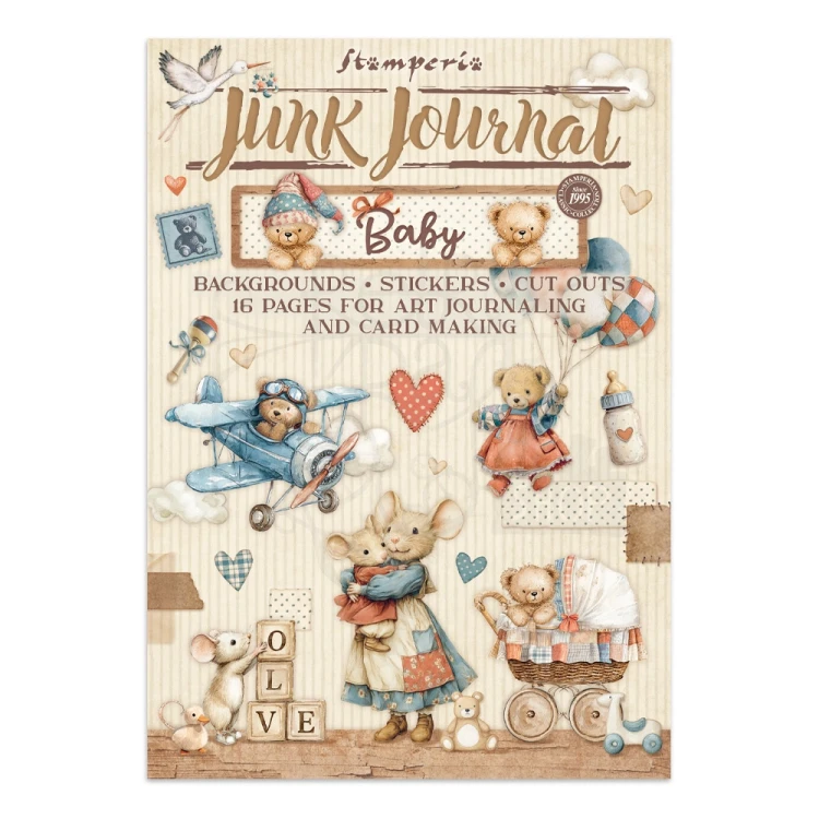 Junk Journal A4 Baby 16 kart SBJK12 Stamperia