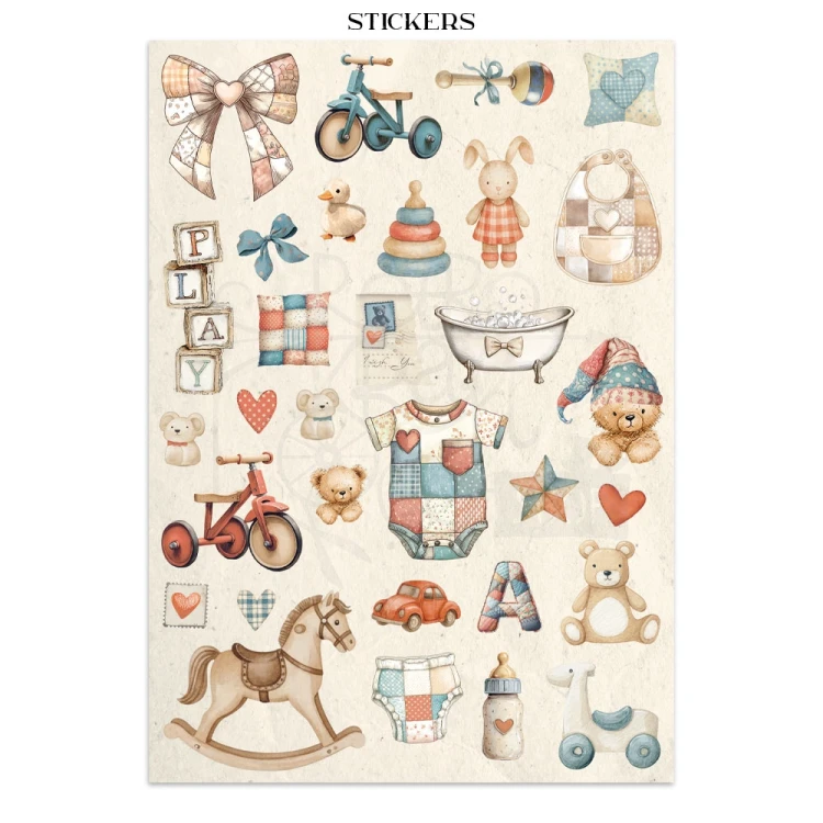 Junk Journal A4 Baby 16 kart SBJK12 Stamperia