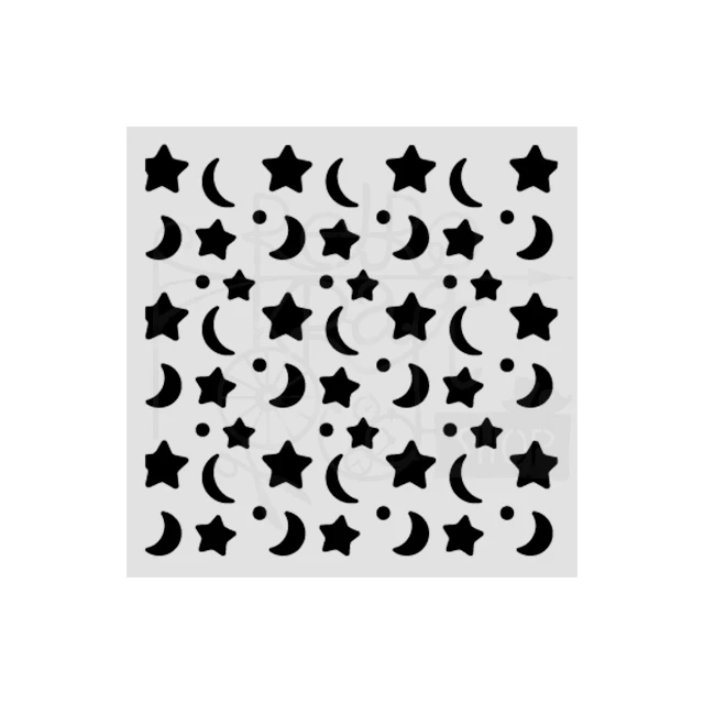 Szablon maska 12x12cm Baby Księżyc i gwiazdy KSTDS71 Stamperia