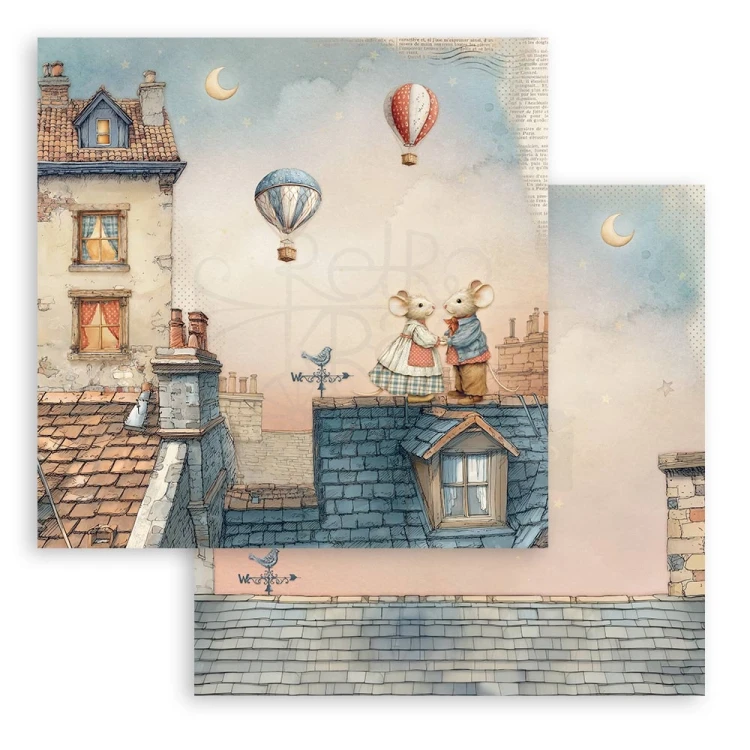 Zestaw papierów do scrapbookingu 20x20 Family 10 arkuszy SBBS137 Stamperia