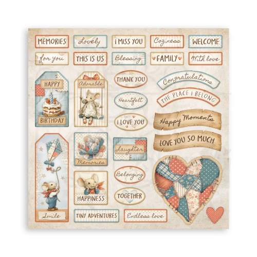 Zestaw papierów jednostronnych do scrapbookingu 20x20 Family 22 arkusze SBBSXB21 Stamperia