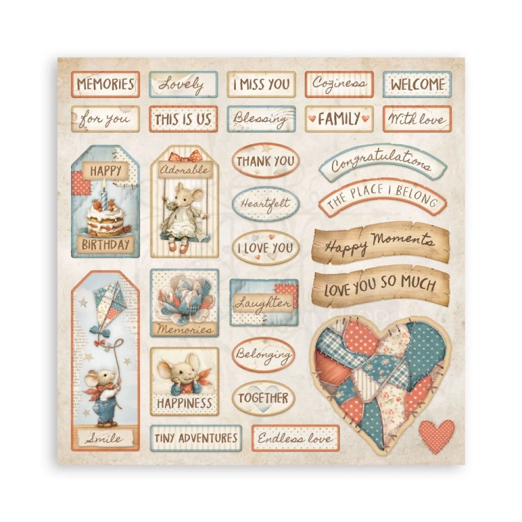 Zestaw papierów jednostronnych do scrapbookingu 20x20 Family 22 arkusze SBBSXB21 Stamperia