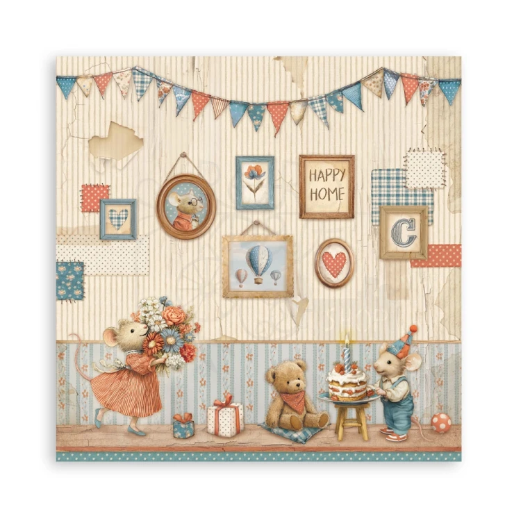 Zestaw papierów jednostronnych do scrapbookingu 20x20 Family 22 arkusze SBBSXB21 Stamperia