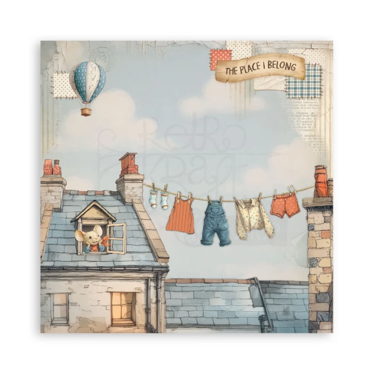 Zestaw papierów jednostronnych do scrapbookingu 20x20 Family 22 arkusze SBBSXB21 Stamperia