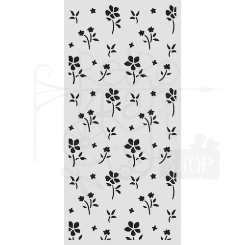 Szablon maska 12x25cm Family Drobne kwiatki KSTDL142 Stamperia