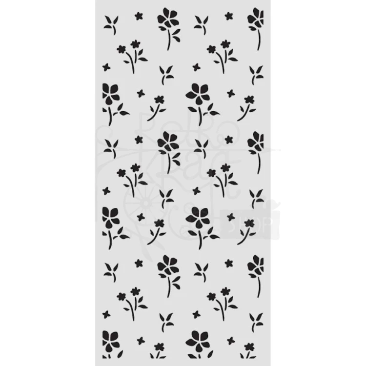 Szablon maska 12x25cm Family Drobne kwiatki KSTDL142 Stamperia