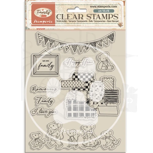 Stempel akrylowy 14x18cm Family Party WTK233 Stamperia