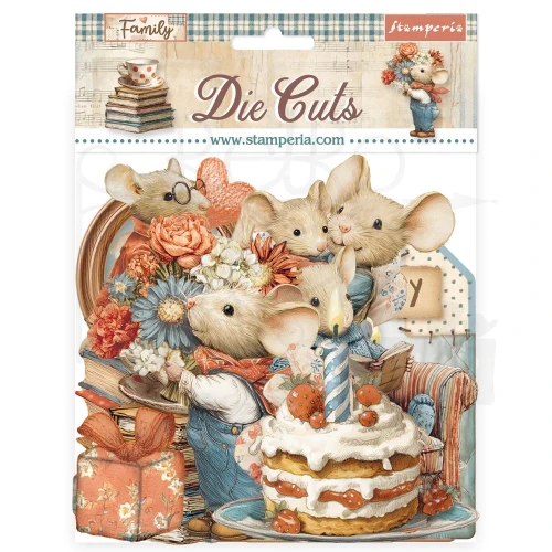 Ozdoby kształty tekturowe Die Cuts Family DFLDC124 Stamperia