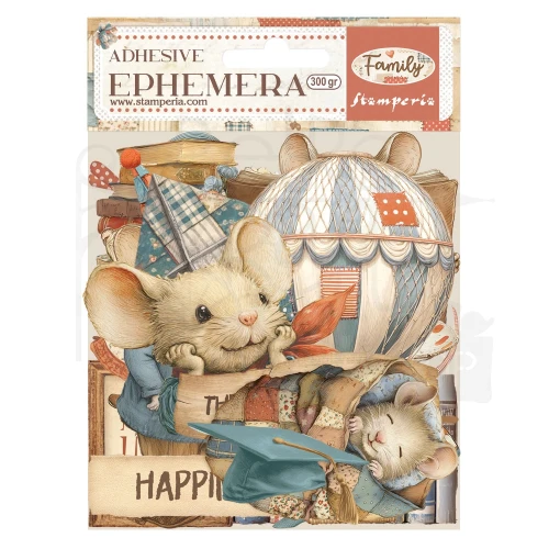 Ozdoby papierowe samoprzylepne Ephemera Family DFLCT72 Stamperia
