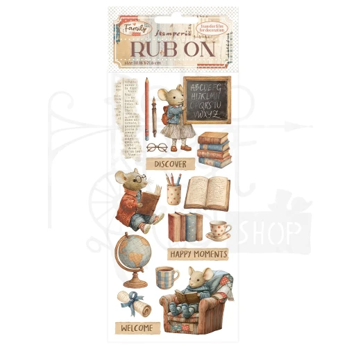 Rub-on transfer 10x21.6cm Family Szczęśliwe chwile DFLRB216 Stamperia