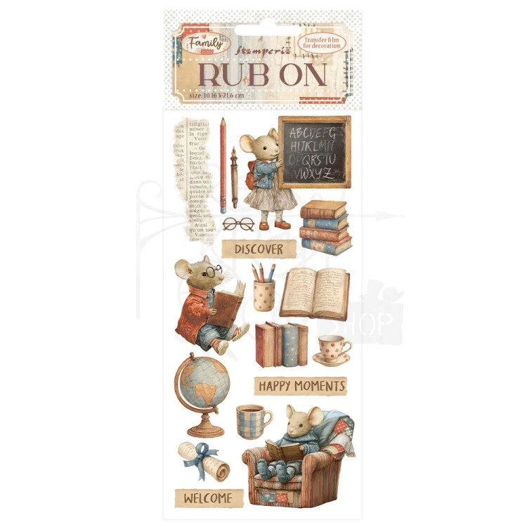 Rub-on transfer 10x21.6cm Family Szczęśliwe chwile DFLRB216 Stamperia