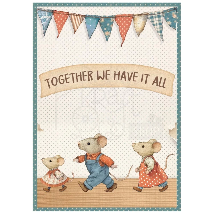 Papier ryżowy A6 Family 8szt DFSA6X03 Stamperia