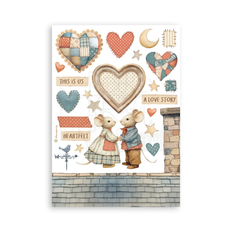 Papier washi A5 Family 8 arkuszy SBW28 Stamperia