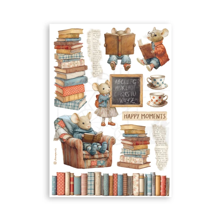 Papier washi A5 Family 8 arkuszy SBW28 Stamperia