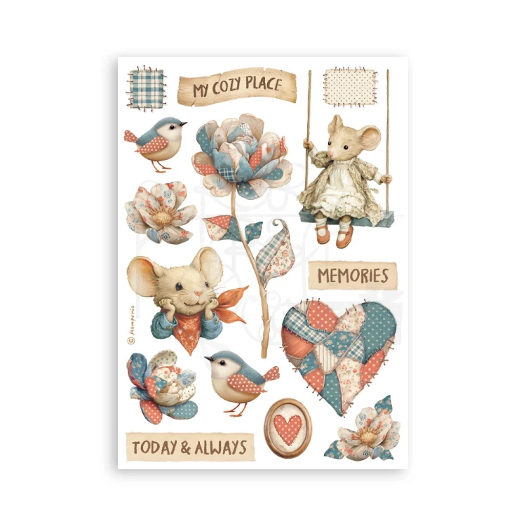 Papier washi A5 Family 8 arkuszy SBW28 Stamperia