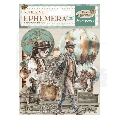 Ozdoby papierowe samoprzylepne Ephemera Voyages Fantastiques DFLCT75 Stamperia