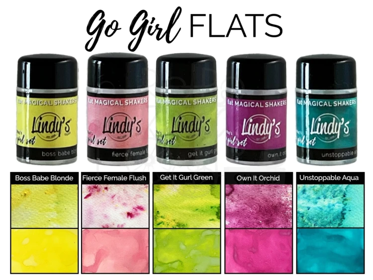 Zestaw pigmentów Magical Shaker Set Go Girl Flats Lindy's Stamp Gang