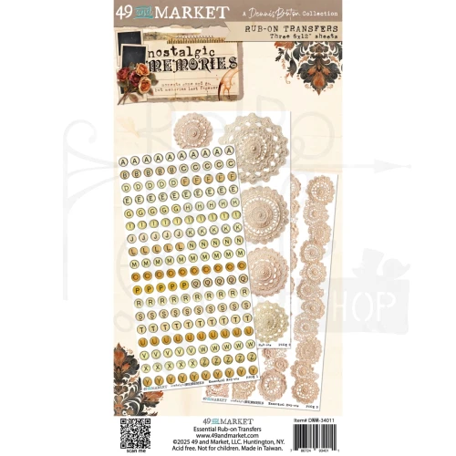 Rub-On transfer Nostalgic Memories 3 arkusze DNM-34011 49 and Market