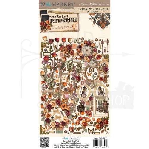 Ozdoby papierowe die-cuts Nostalgic Memories Florals 181 szt DNM-33977 49 and Market
