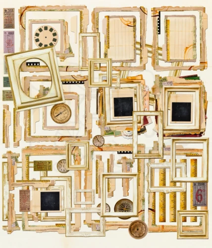Ozdoby papierowe Nostalgic Memories Die-Cut Ephemera and Frames 62 szt DNM-33984 49 and Market