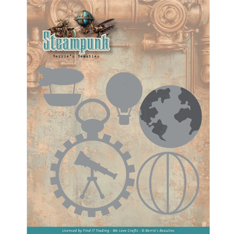 Wykrojnik Steampunk Globe 6 sztuk BBD10075 Find It Trading