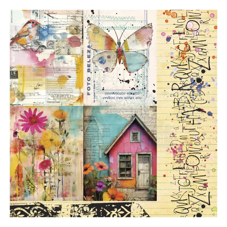 Zestaw papierów 30x30 Beautifully Imperfect 20 arkuszy SCSP-023 Spellbinders