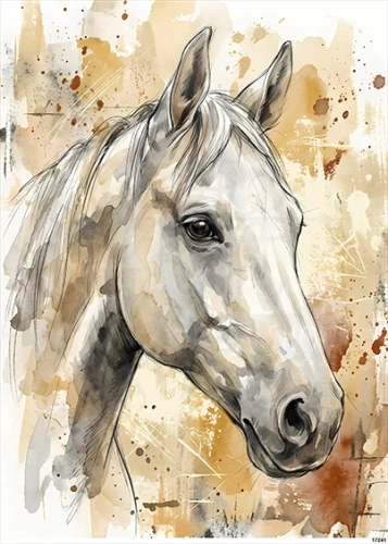 Papier ryżowy do decoupage A5 Koń 17241