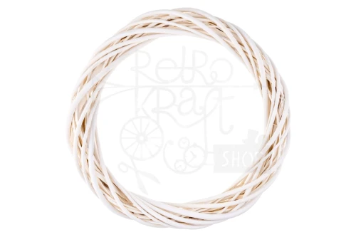 Wianek wiklinowy ring biały 30cm