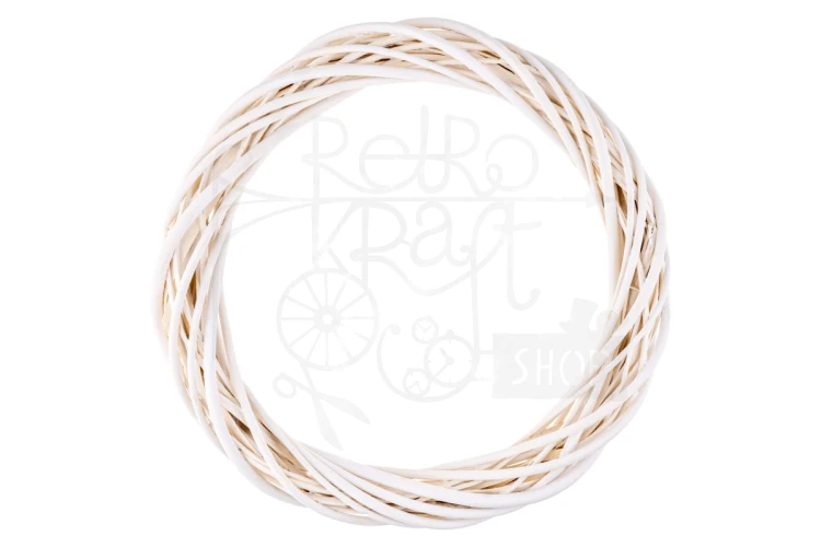 Wianek wiklinowy ring biały 30cm