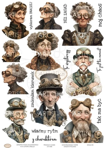 Papier do scrapbookingu A4 dodatki do wycinania Dolls 03 A-P-098 Artistiko