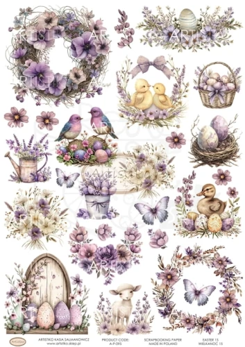 Papier do scrapbookingu A4 dodatki do wycinania Wielkanoc 15 A-P-095 Artistiko