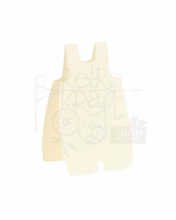 Baza do kartki Spodenki - kremowy - 12.2x21cm Rzeczy z Papieru