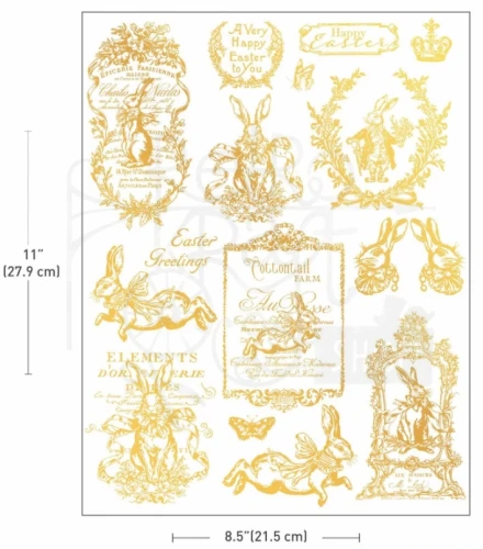 H2O Transfers 21.5x27.9cm Złoty Gilded Spring 681975 Prima