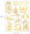 H2O Transfers 21.5x27.9cm Złoty Gilded Spring 681975 Prima