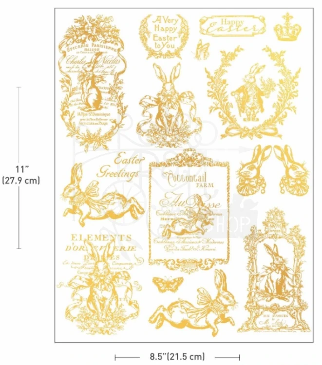 H2O Transfers 21.5x27.9cm Złoty Gilded Spring 681975 Prima