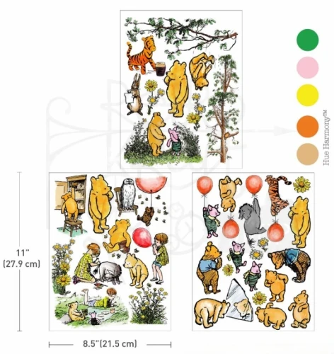 Rub-on Decor Transfer Middy 21.5x27.9cm Mapleberry Glen 3 arkusze 681852 Prima