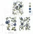 Rub-on Decor Transfer Middy 21.5x27.9cm Blue Nest Blooms 3 arkusze 681913 Prima