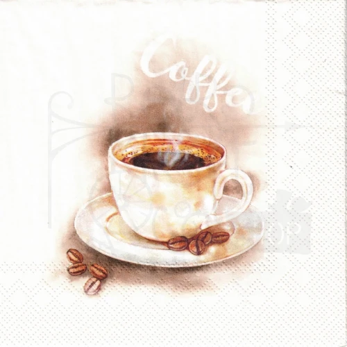 Serwetka 33x33 - Coffee - poranna kawa
