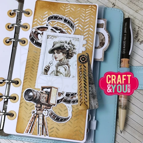 Szablon maska A6 Wzór w jodełkę SC016 Craft&amp;You Design