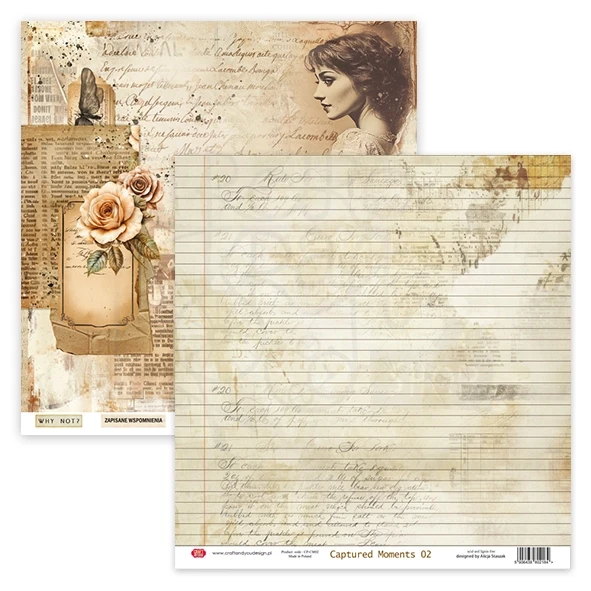 Zestaw papierów do scrapbookingu 30x30 Captured Moments CPS-CM30-6 Craft&amp;You Design