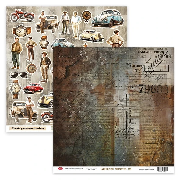Zestaw papierów do scrapbookingu 30x30 Captured Moments CPS-CM30-6 Craft&amp;You Design