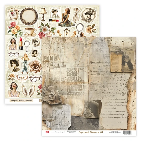 Zestaw papierów do scrapbookingu 30x30 Captured Moments CPS-CM30-6 Craft&amp;You Design