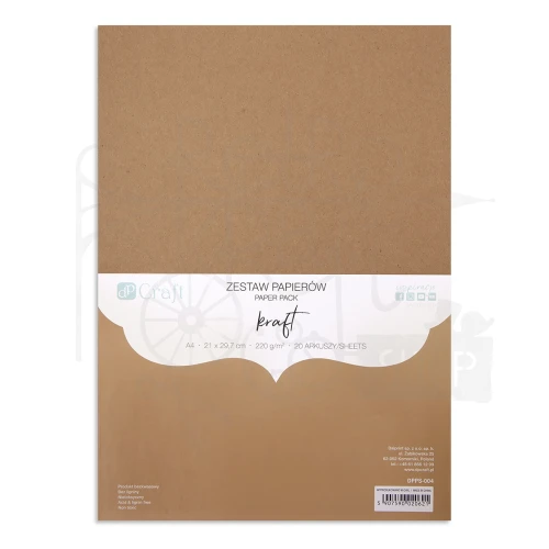 Zestaw papierów kraft A4 220g 20 arkuszy DPPS-004 dpCraft