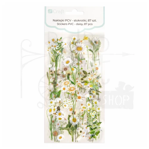 Naklejki foliowe do scrapbookingu i art journalingu - stokrotki 87szt DPNK-290 dpCraft