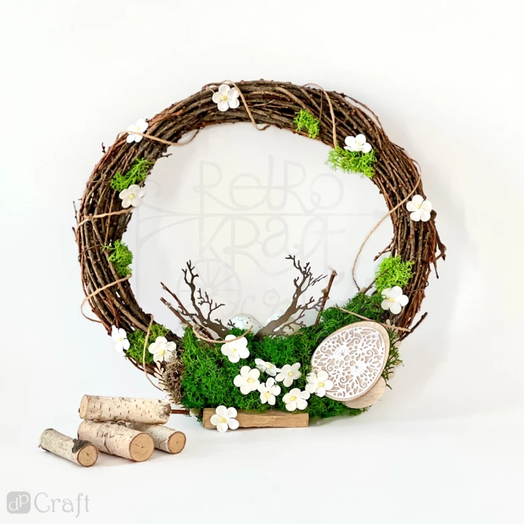 Drewniane jajka naturalne 4 i 7 cm 8szt DPDN-168 dpCraft